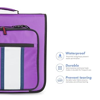 Amazon.com: Kinbashi Zipper Binder with Lunch Bag, 2 Inch O